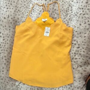 J. Crew Gold Sleeveless Tie Front Camisole